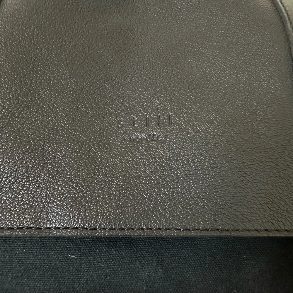 Still Nordic Leather Canvas Backpack Black Laptop Minimalist Unisex